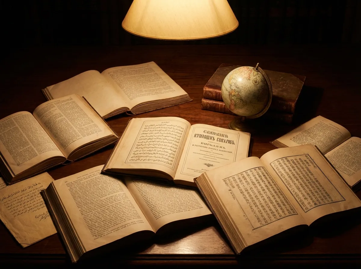 Books and documents in different languages for multilingual translation services